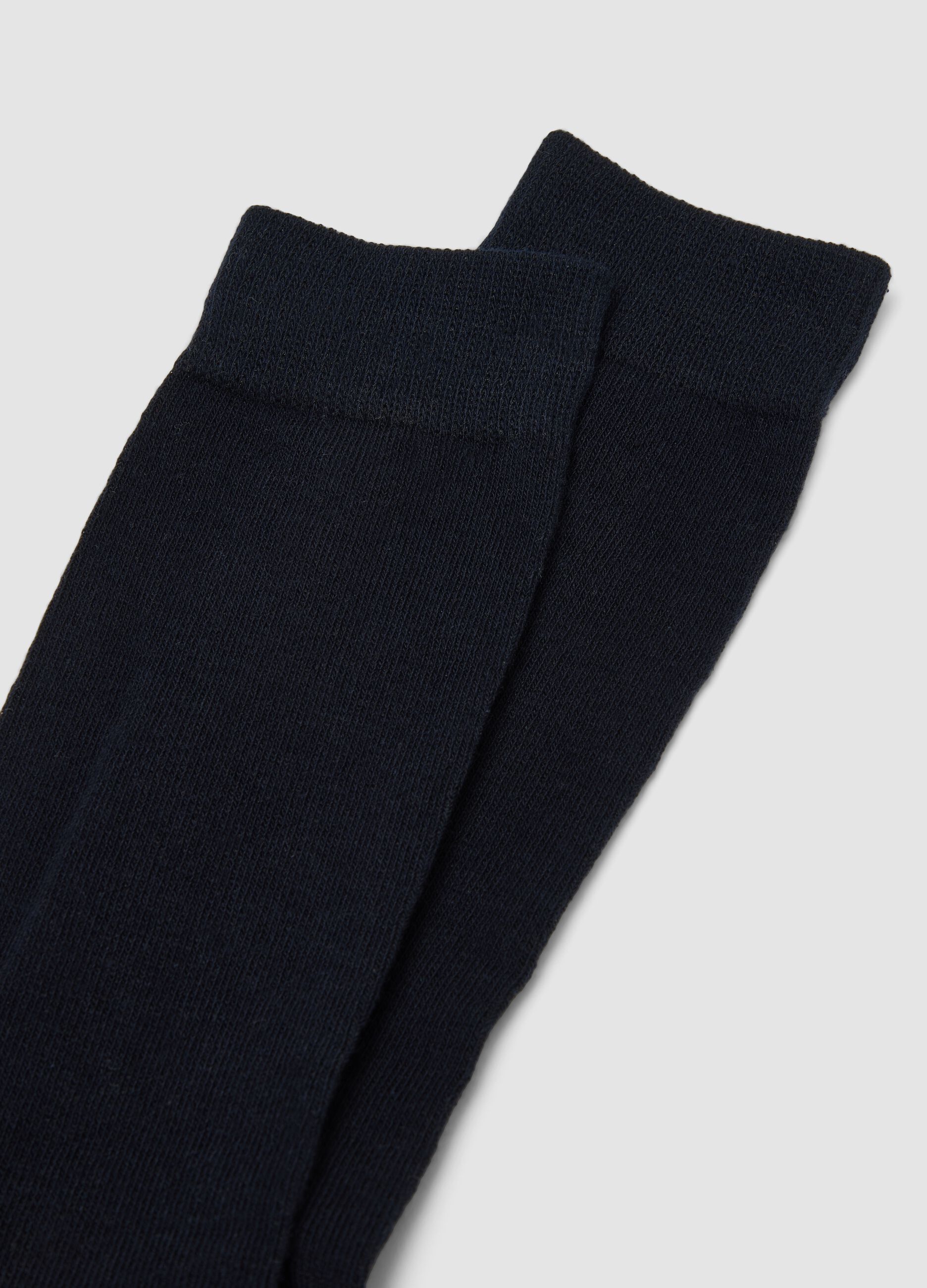 Five-pack of blue ankle socks in stretch organic cotton