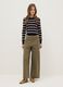 Multicoloured striped top with long sleeves regular fit_0