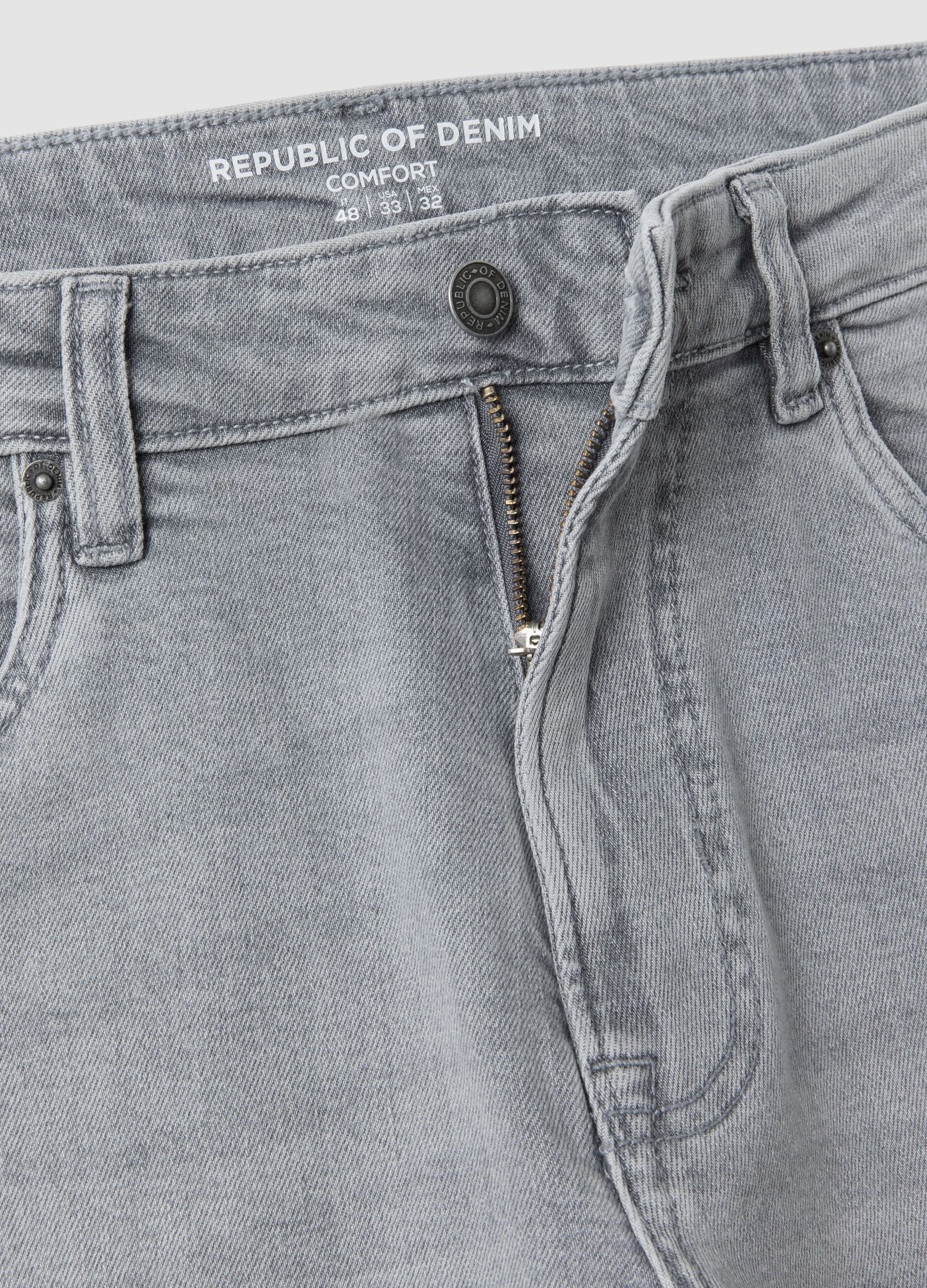 Grey stretch cotton jeans