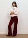 Short white wool-blend coat with hood, regular fit_1