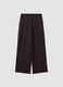 Brown flared formal trousers in stretch viscose_4