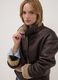 Brown jacket with contrast lining_0