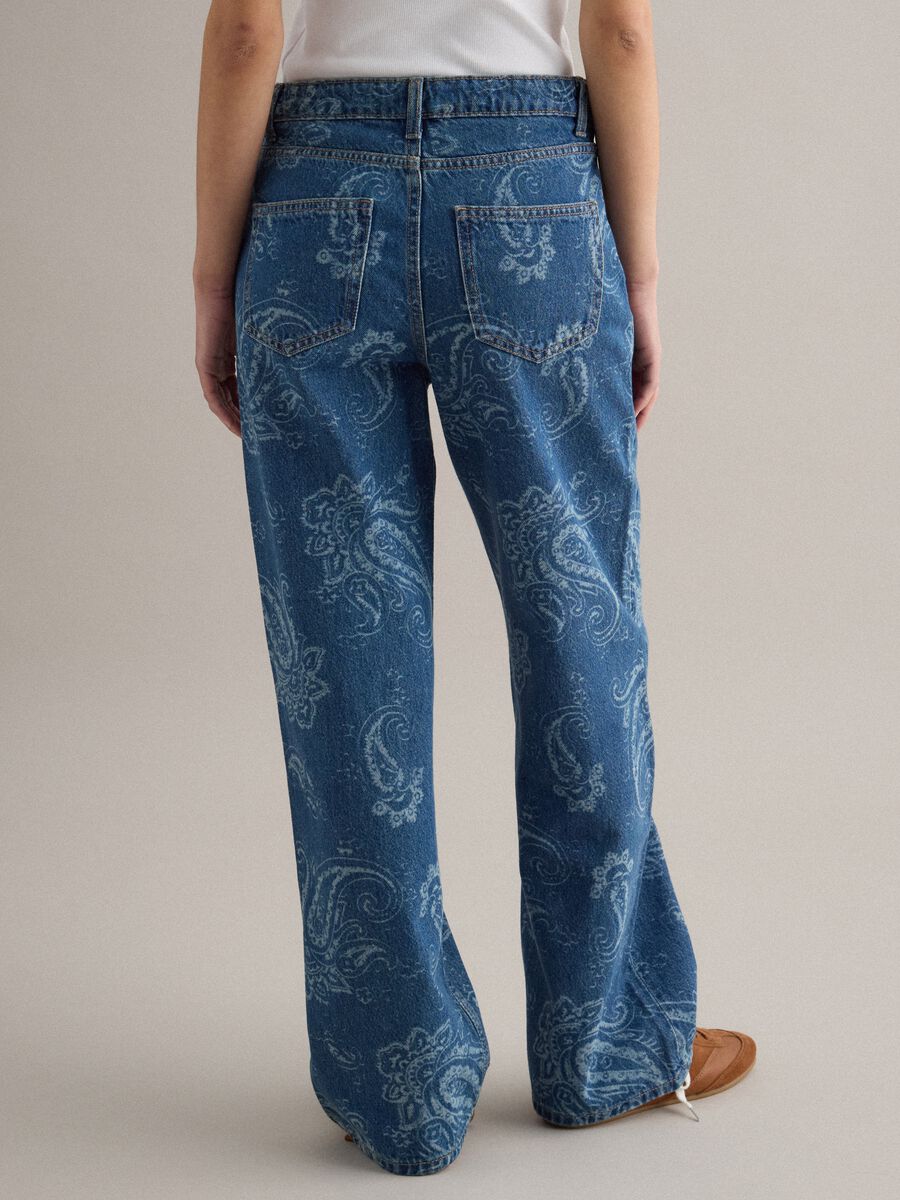 Pantaloni baggy blu in puro cotone_2
