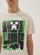Boys' Beige Pure Cotton T-shirt with Relaxed Fit and Print_2