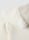 White pure organic cotton hooded jacket with teddy-effect lining_3