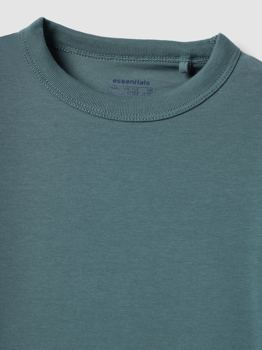 Blue long-sleeve organic cotton T-shirt_2