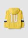 Yellow regular-fit cotton hoodie with logo for boys_1