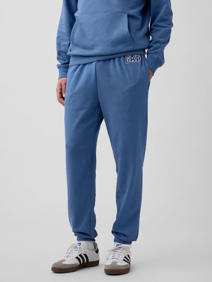 Cotton Blend Joggers with Logo_2