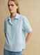 Blue short sleeve pure cotton regular fit shirt_3