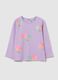 Long-sleeved T-shirt with glitter ice cream print_0