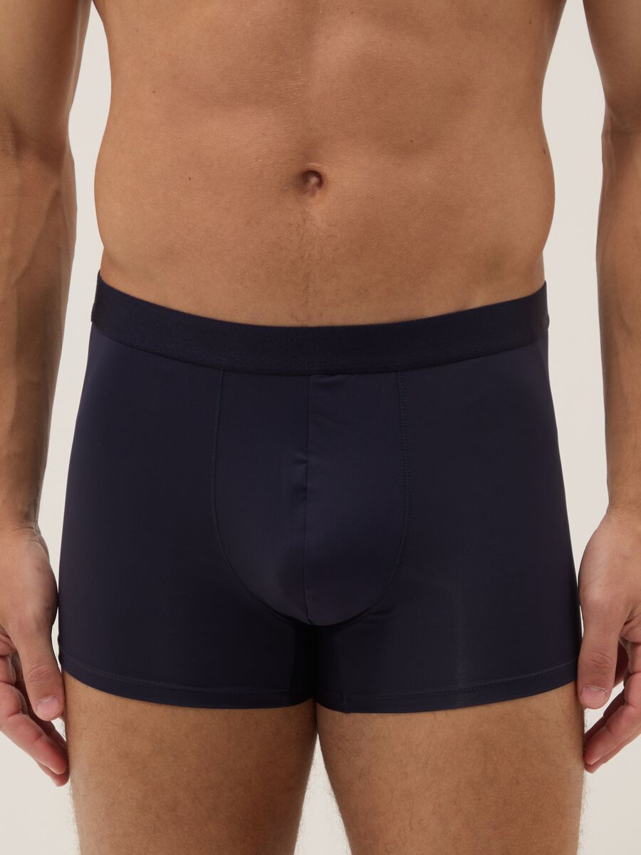 Tripack boxer blu in tessuto elasticizzato regular fit_1