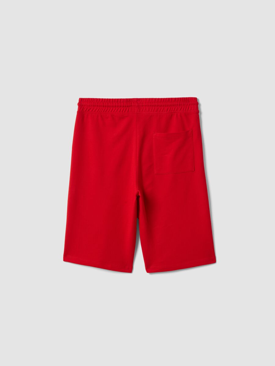 Boys&rsquo; red cotton-blend comfort-fit shorts_4