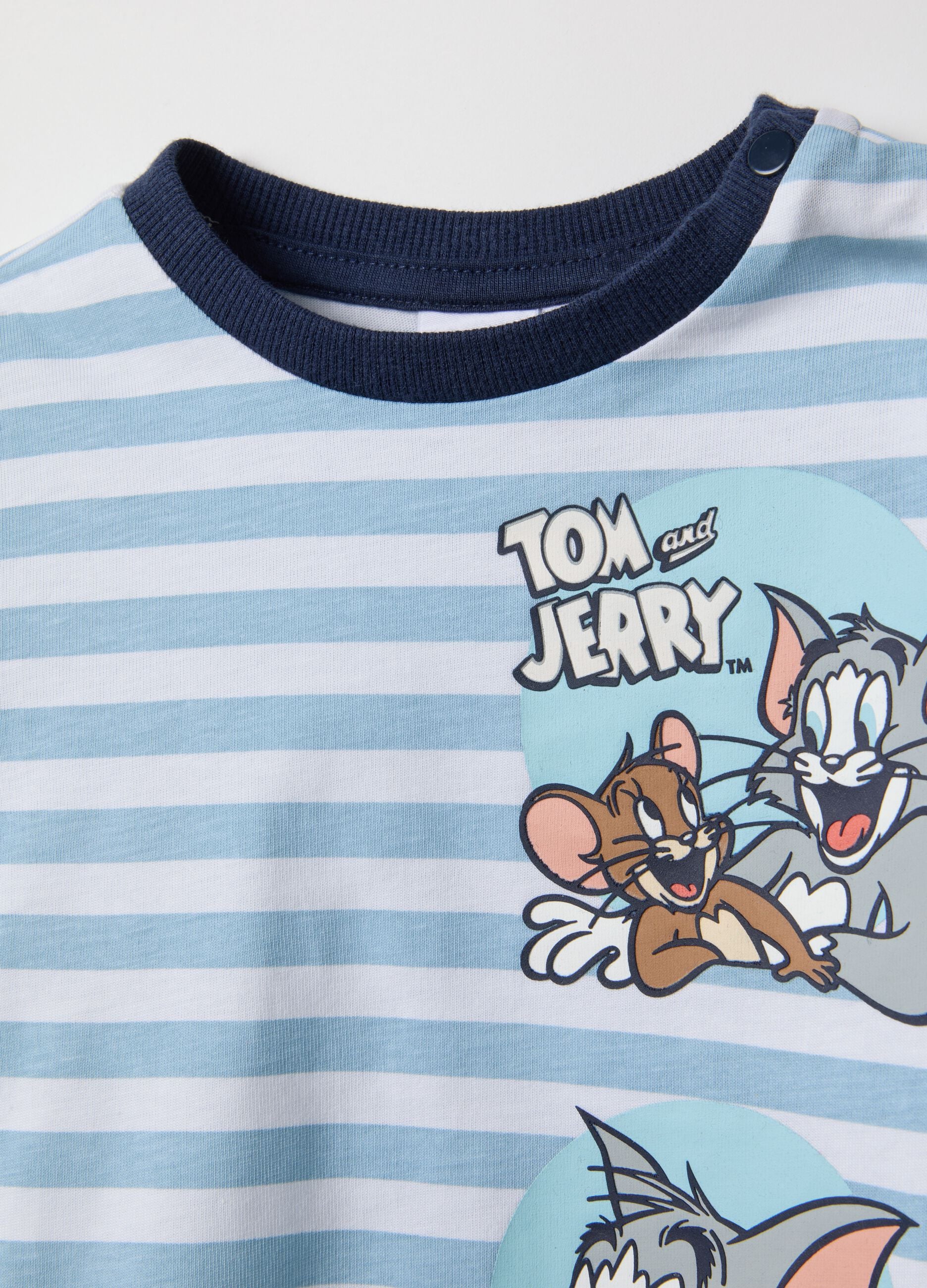 Multicolour pure cotton jogging suit for Tom and Jerry kids
