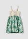 Pure cotton dress with crochet details and floral print_4