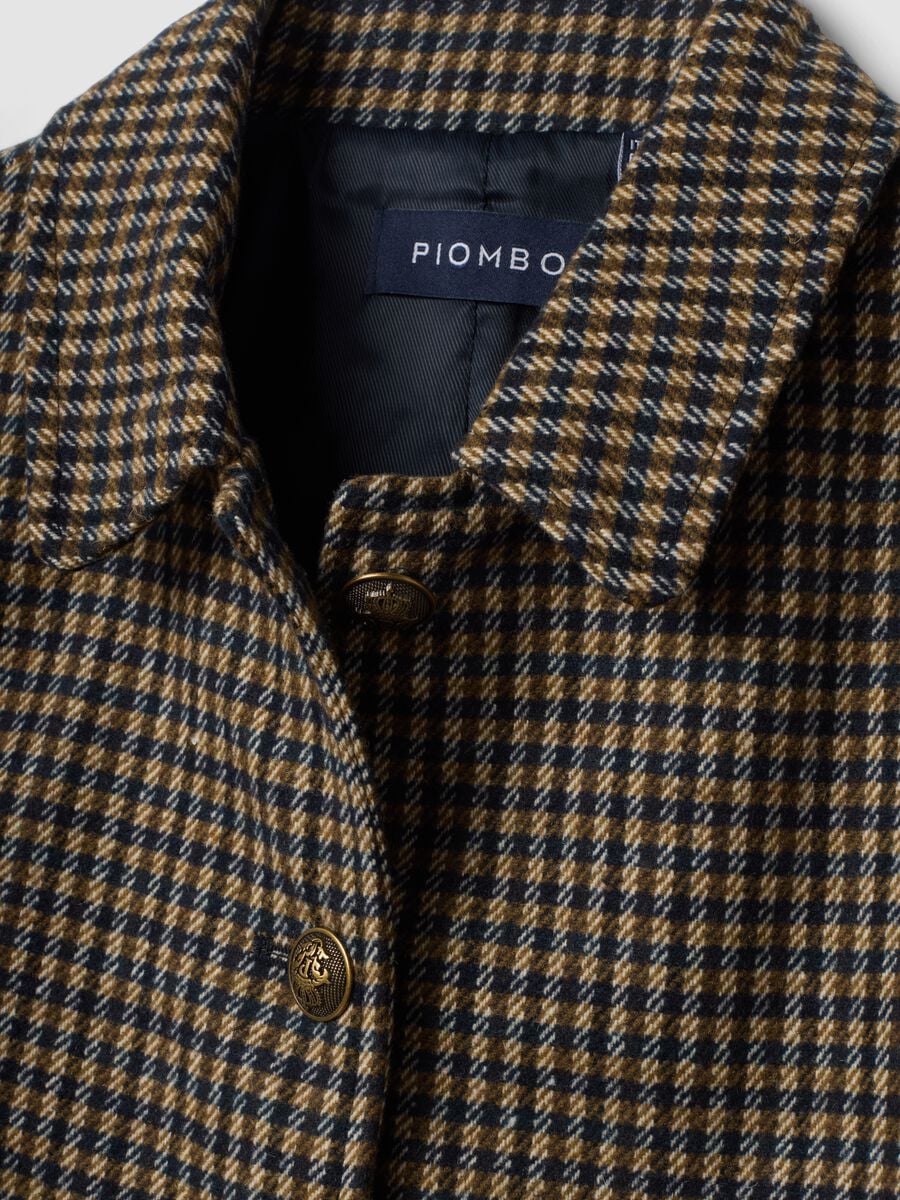 Multicolour checked wool-viscose blend blazer_5