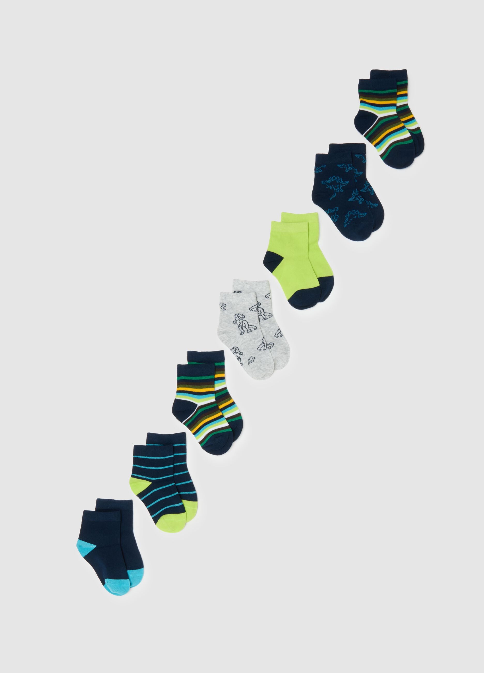 Multipack of short multicolour cotton socks for children
