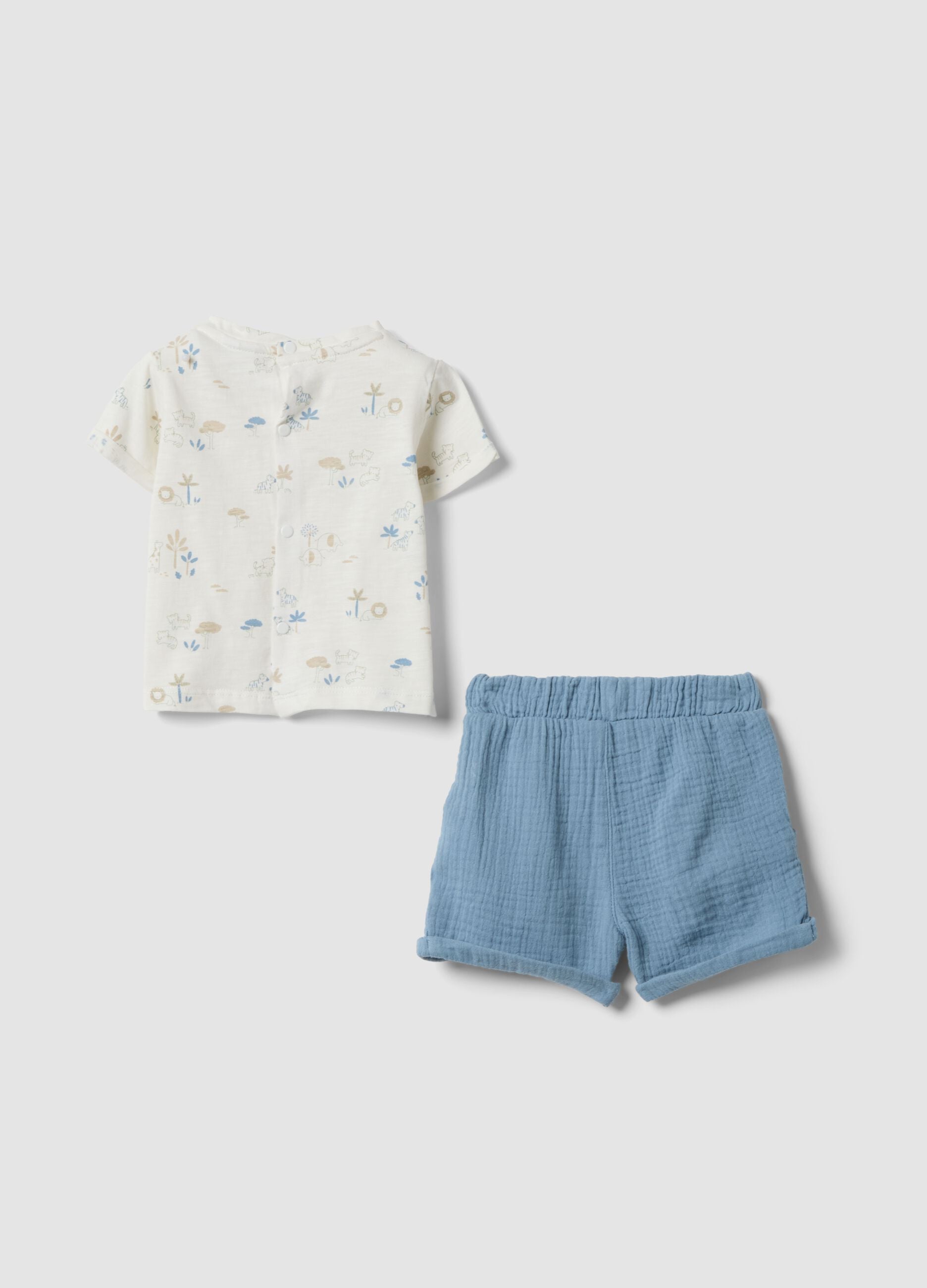 Multicolour pure cotton newborn set regular fit with prints