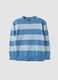 Multicolour pure cotton striped oversized fit top for boys_0