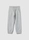 Children's grey regular fit pure cotton trousers_0