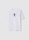 T-shirt in puro cotone bianco da ragazzo oversize fit con stampa_3