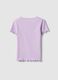 Girls' Regular Fit Purple Stretch Cotton T-shirt_1