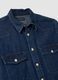 Blue pure cotton shirt with buttons and classic collar, regular fit_5