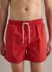 Red swim shorts with elasticated waistband and drawstring_1