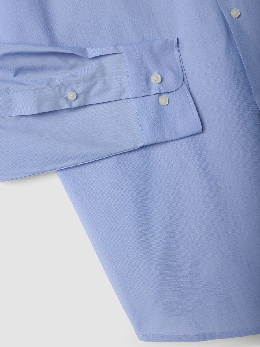 Light blue lyocell-blend shirt with French collar, easy-iron_1