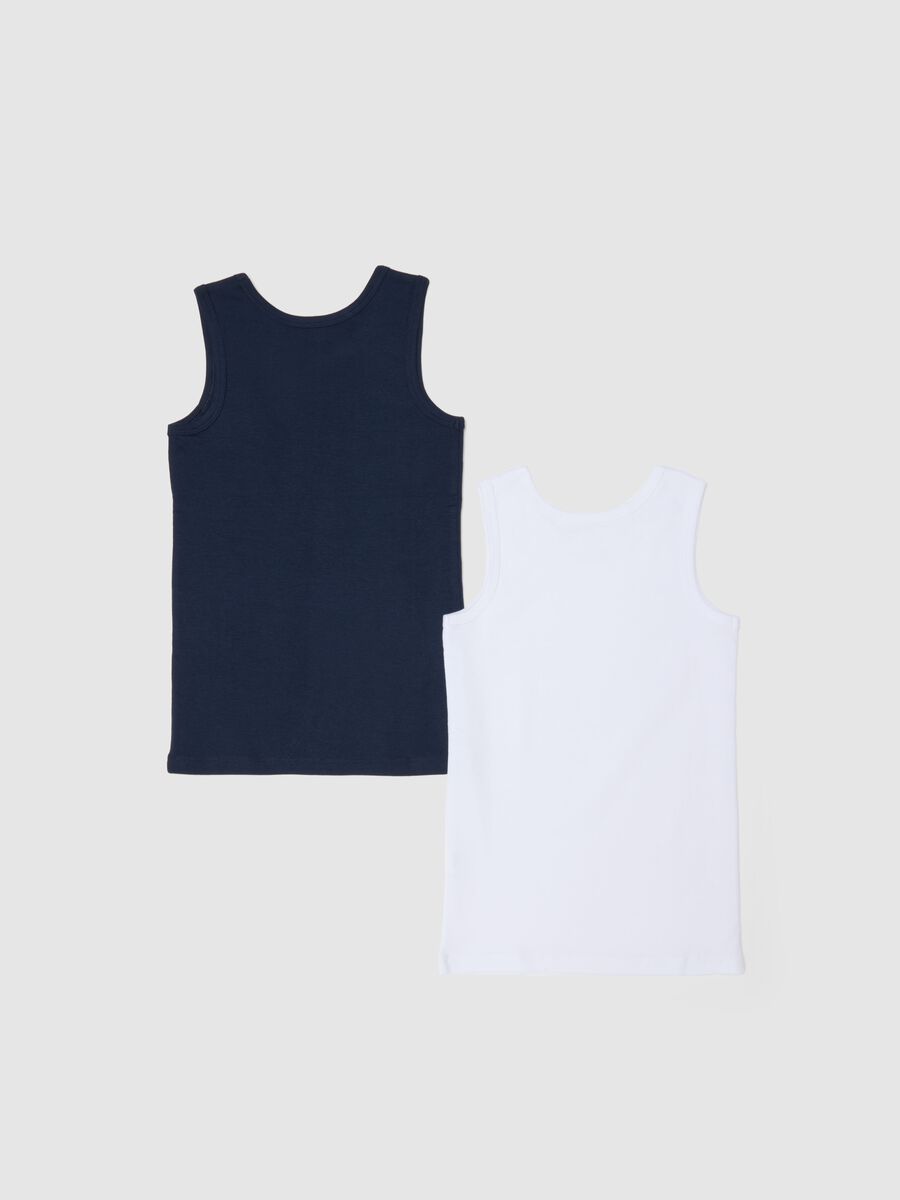 Pack of multicolour pure cotton vests for children - regular fit_1