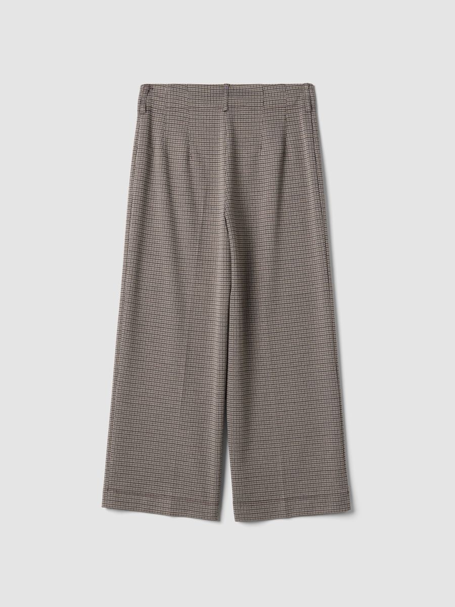 Beige stretch viscose culotte trousers_6