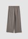 Beige stretch viscose culotte trousers_6