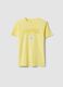 Yellow pure cotton boys' regular fit t-shirt with print_3