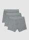 3-pack of grey midi boxer briefs in stretch organic cotton, regular fit_4