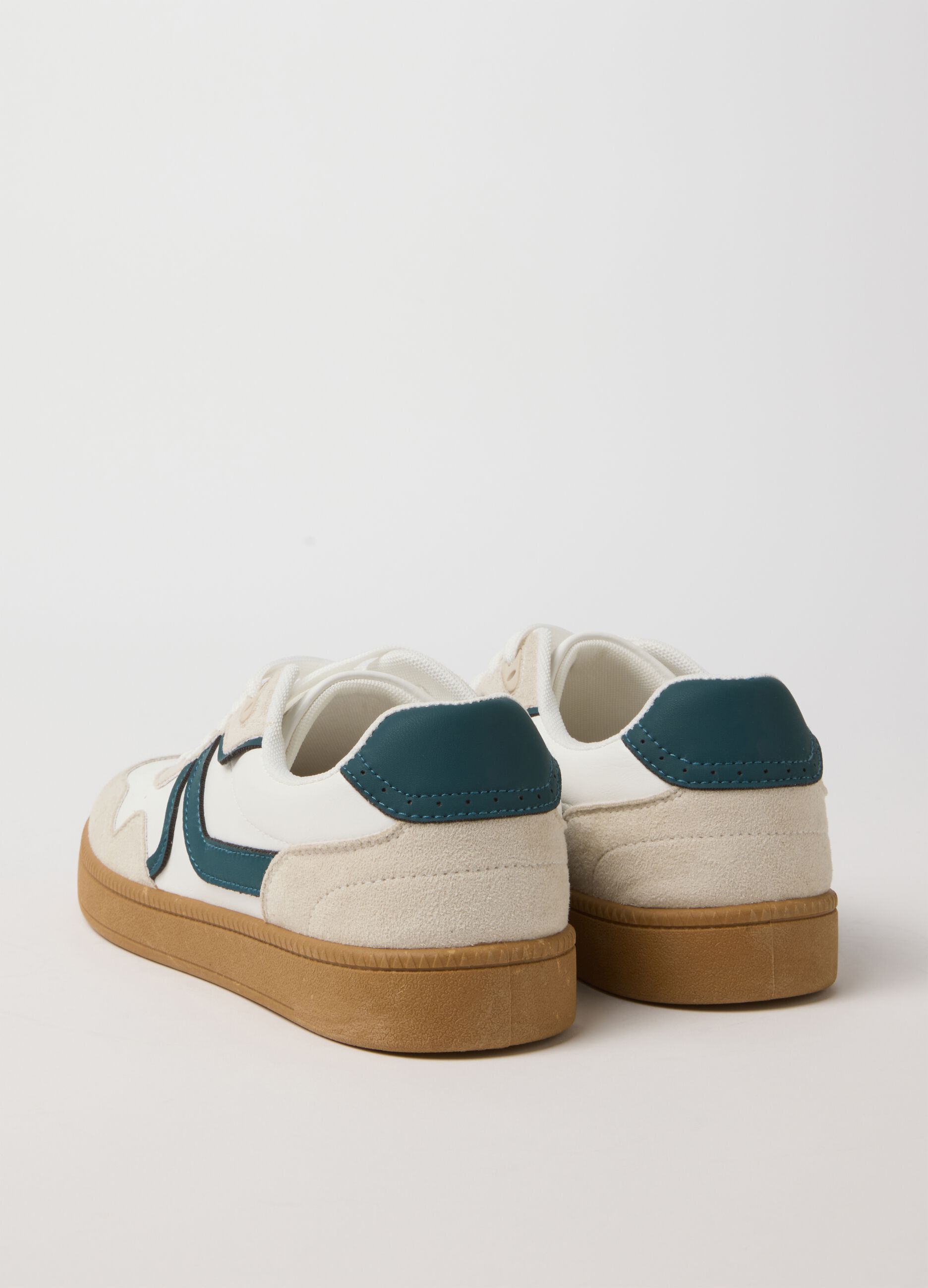 Multicolour genuine leather sneakers, regular fit