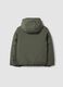 Reversible Ultralight padded hooded jacket in grey and green_6