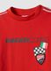 Red short-sleeve stretch cotton T-shirt for boys, regular fit_2