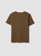T-shirt verde in puro cotone organico a girocollo regular fit_5