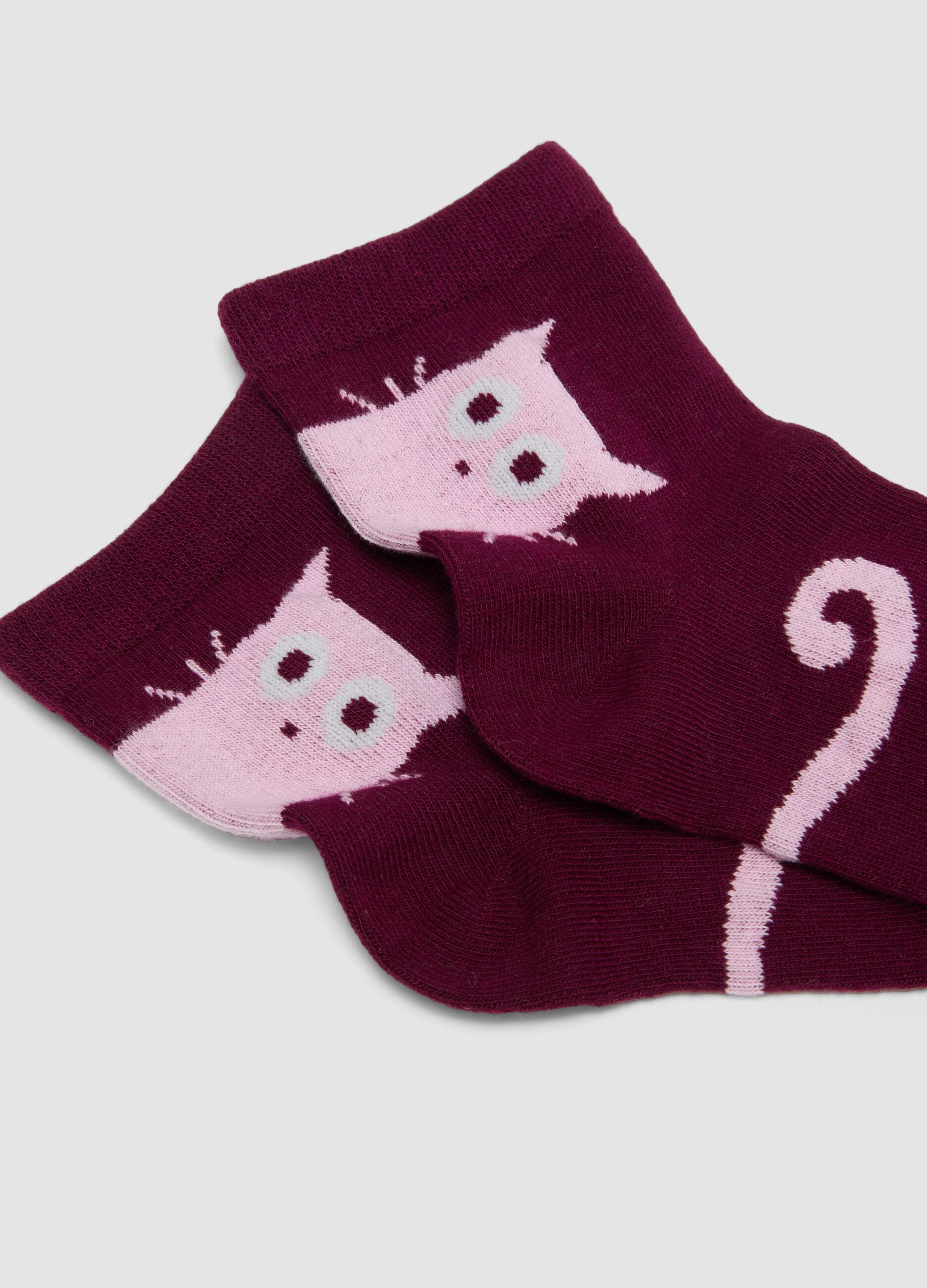 3-pack of multicolour short socks in stretch organic cotton