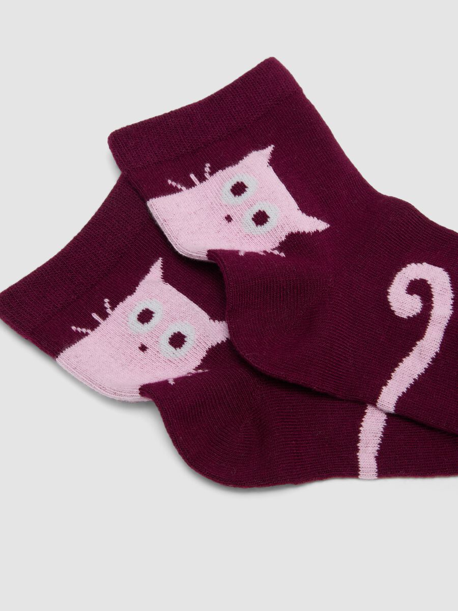 3-pack of multicolour short socks in stretch organic cotton_1
