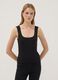 Black fitted stretch-cotton tank top_2