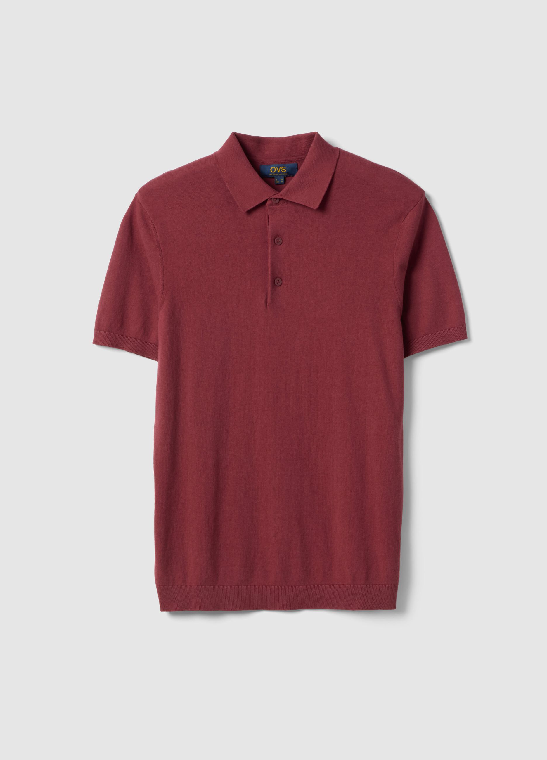 Red pure cotton polo regular fit