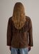 Brown genuine leather jacket with fringes_4
