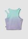 Purple ombr&eacute; stretch cotton fitted girls&rsquo; tank top_4