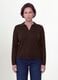 Brown viscose-blend polo-collar jumper with relaxed fit_2