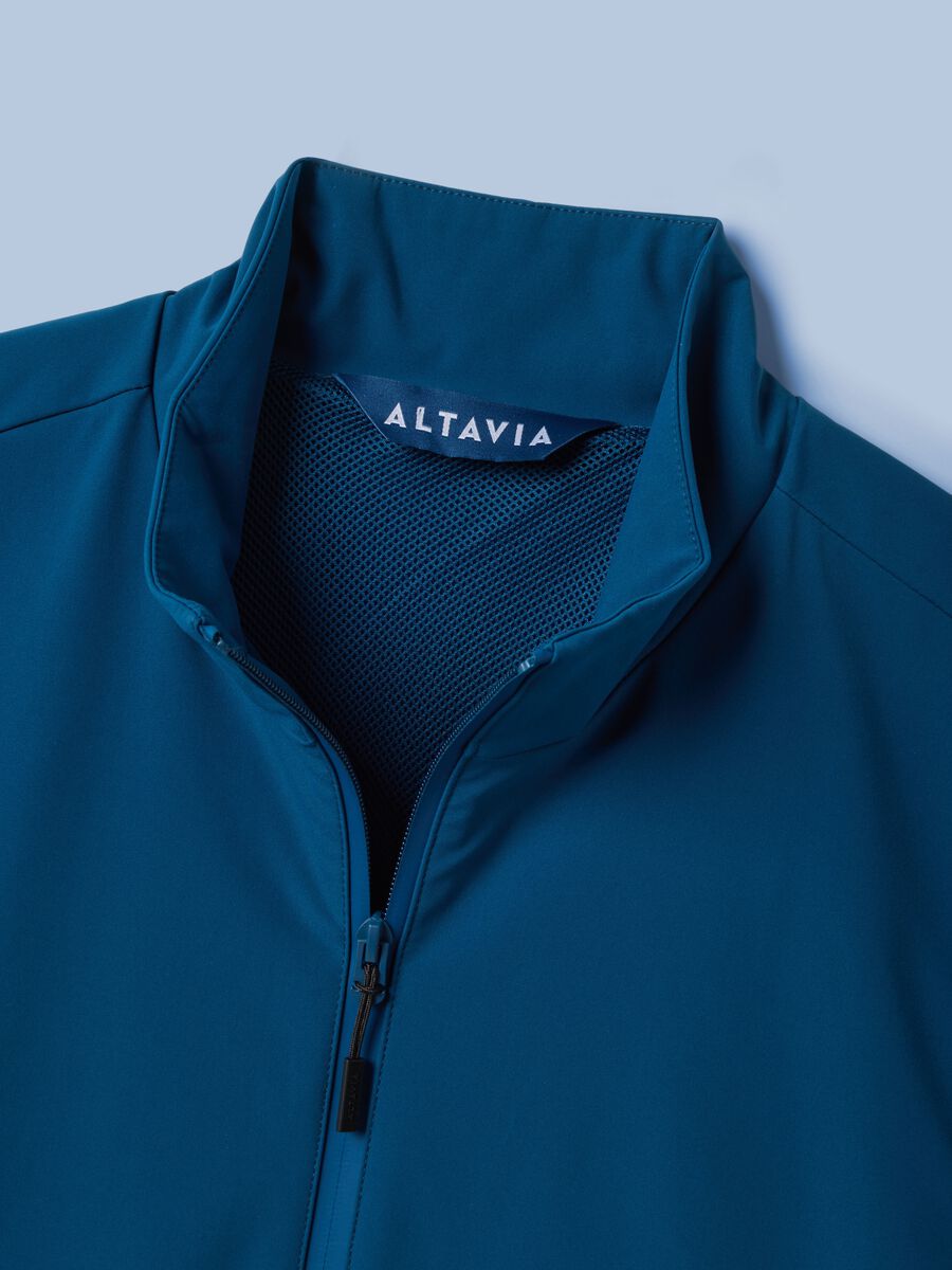 ALTAVIA SAILING blue windproof gilet in stretch fabric with zip_7