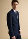 Blue stretch-viscose blazer with classic lapels_0