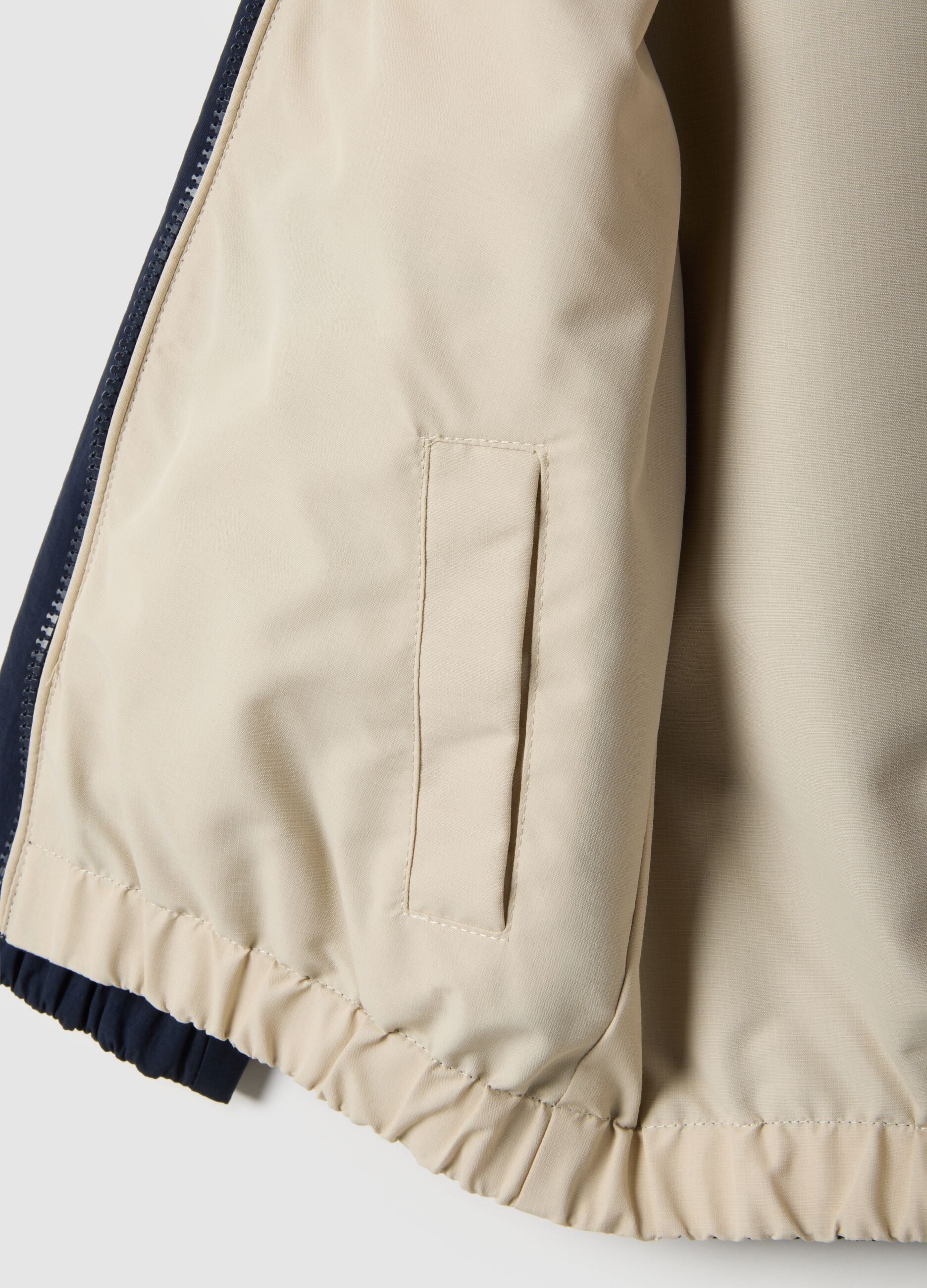 Blue regular fit zip jacket for children