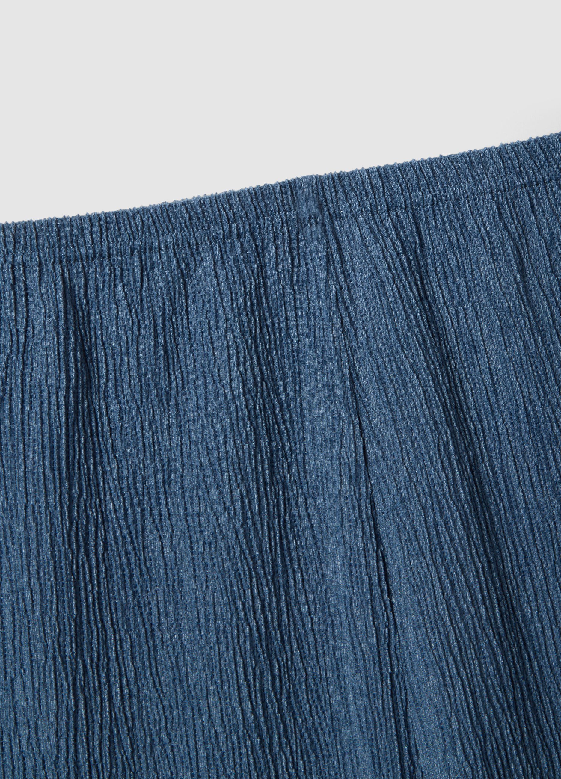 Blue relaxed fit maternity trousers in stretch viscose