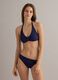 Blue triangle bikini top in stretch fabric_2