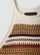 Multicolour striped fitted knitted cotton-blend top_5